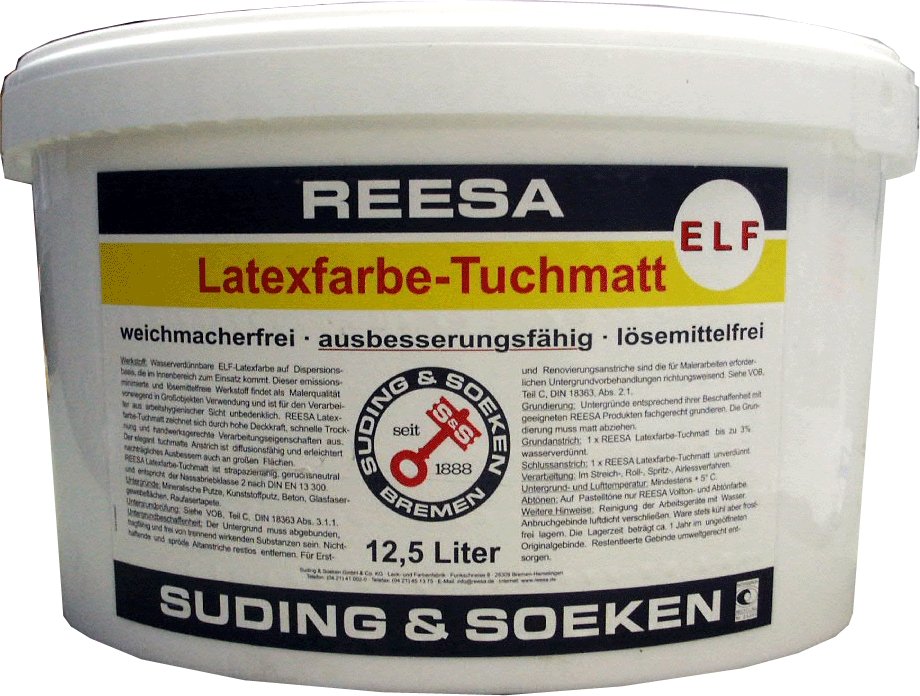 Латексная краска REESA Latexfarbe-Tuchmatt ELF (11,875 л), weiss
