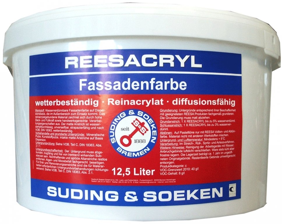 Фасадная краска REESACRYL-Fassadenfarbe (11,88л), transparent